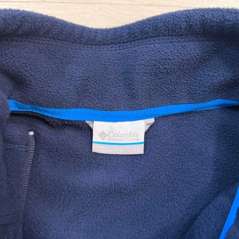 Columbia Fleece Full Zip Navy Blue Jacket Mens Size XL Outdoors